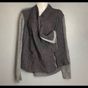 INC Two-Toned Side Zip Sweater